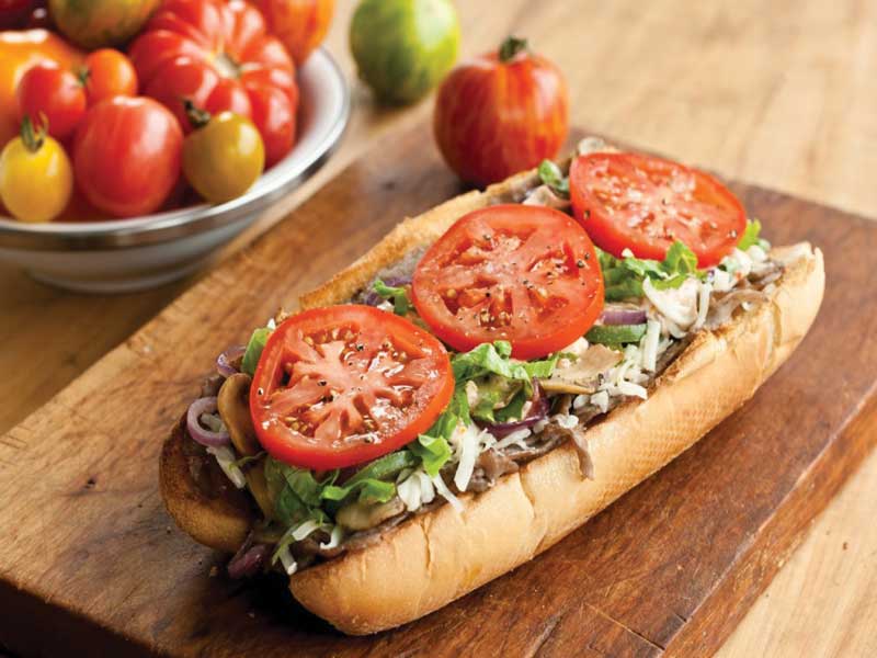 #1)  STEAK, PEPPERONI, ONIONS AND CHEESE